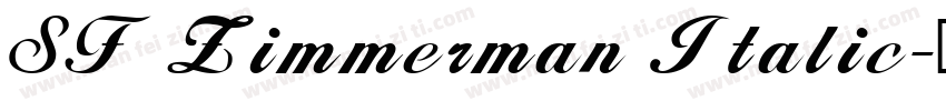 SF Zimmerman Italic字体转换